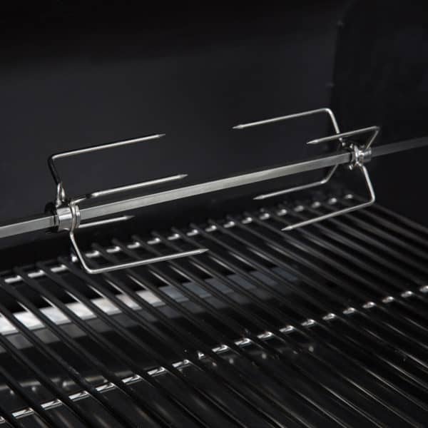 GMG Rotisserie Kit for Jim Bowie inside the grill
